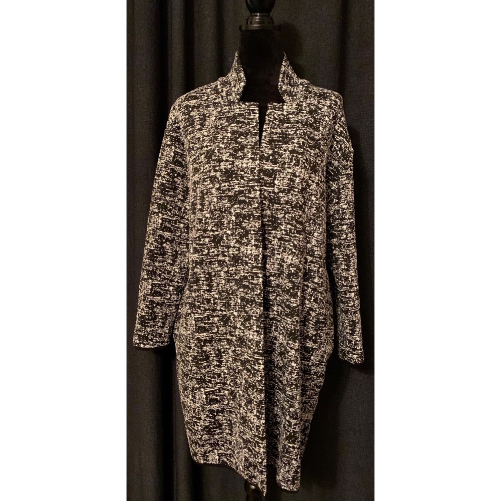 NEW PHILOSOPHY Longline Knit Patterned Jacket